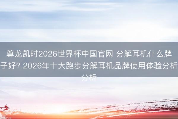 尊龙凯时2026世界杯中国官网 分解耳机什么牌子好? 2026年十大跑步分解耳机品牌使用体验分析