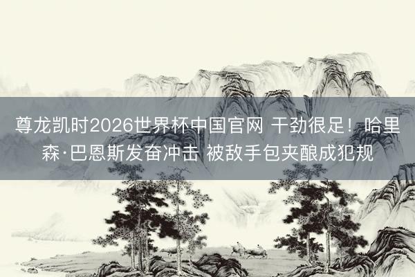 尊龙凯时2026世界杯中国官网 干劲很足！哈里森·巴恩斯发奋冲击 被敌手包夹酿成犯规