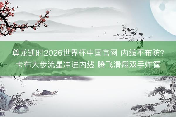 尊龙凯时2026世界杯中国官网 内线不布防？卡布大步流星冲进内线 腾飞滑翔双手炸筐
