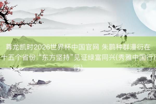 尊龙凯时2026世界杯中国官网 朱鹮种群漫衍在十五个省份 “东方坚持”见证绿富同兴(秀雅中国行)