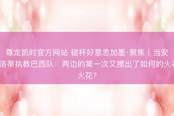 尊龙凯时官方网站 碰杯好意思加墨·聚焦｜当安切洛蒂执教巴西队：两边的第一次又擦出了如何的火花？